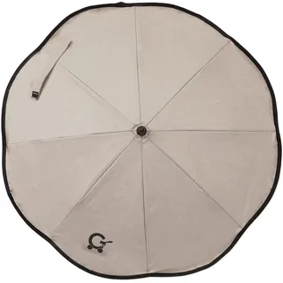 Gesslein Sonnenschirm Design 941 mit Universalhalterung von Gesslein, Sonnenschutz für Kinderwagen & Buggys, 70cm Durchmesser, biegsam, 3-fach verstellbar, für Rund- und Ovalrohre, beige meliert