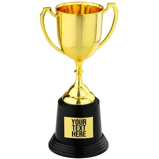 w widmann milano party fashion 51951 - Pokal mit selbstklebendem Etikett, Trophäe, Preisverleihung, Accessoire, Karneval