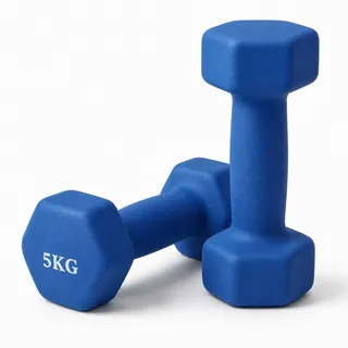 Relaxdays Hanteln 2er Set Kurzhanteln 5 kg rot