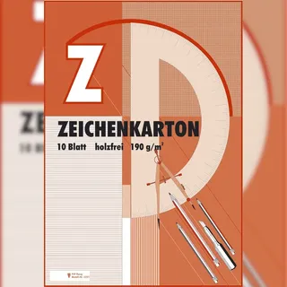 kompatible Ware Zeichenkarton Block A2 Weiß