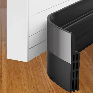 Dichtungsband für Türen, Selbstklebende Tür Türdichtung Dichtungsstreifen Zugluftstopper gegen Insekt Ersatzdichtung Wetterfest Blocker Schalldichtung Silikon Türstopper 100 * 5cm (schwarz)