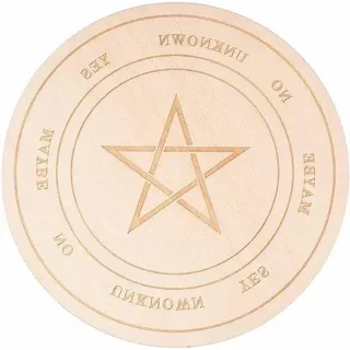 Holzpendelbrett mit Sternmustern - Umweltfreundlich - Rund - Divination und Metaphysik