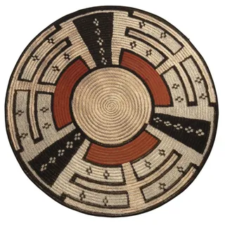 Gino Falcone Outdoorteppich Aurora 300x300 cm , Textil , Abstrakt , Rund , 300x300 cm , Oeko-Tex® , für Fußbodenheizung geeignet, leicht zusammenrollbar, pflegeleicht, strapazierfähig, vegan , Teppiche und Böden, Teppiche, Outdoorteppiche