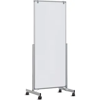 Whiteboard mobil MAULpro easy2move, 6339484, magnethaftend und beschreibbar, weiß, beidseitig auch als Stellwand nutzbar (75 x 180)