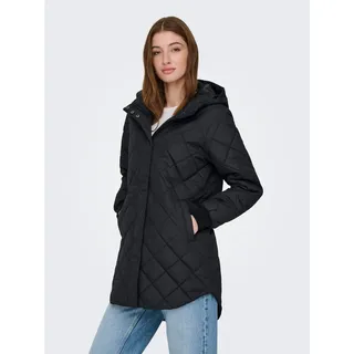 Only Onljuliet Quilted Hood Zip Coat Schwarz 34