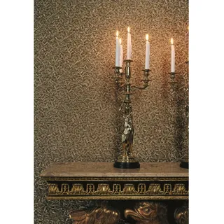 Glööckler Vliestapete Imperial Feder Uni Altgold