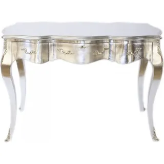 Casa Padrino Barock Schreibtisch Sekretär / Konsole Silber 120 x 60 x H80 cm - Silber