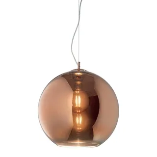 Ideal Lux Nemo L Glaskugel Pendelleuchte Kupfer Ø 40cm Pendellampe Hängelampe Rund - Kupfer
