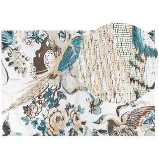 Beliani Kurzflor-Teppich Ariha 200/140 cm , Multicolor , Textil , Floral , Rechteckig , 140x200 cm , Teppiche und Böden, Teppiche, Orientteppiche