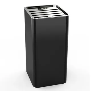 Universal Messerblock Schwarz, Messerblock ohne Messer, Rutschfeste Unterseite Messerhalter mit Schlitzen für Alle Küchenmesser