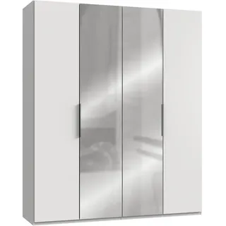 Level 200 x 236 x 58 cm weiß mit Spiegeltüren