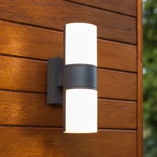 Lutec Außenwandleuchte Aluminium 12,0 cm anthrazit/weiß