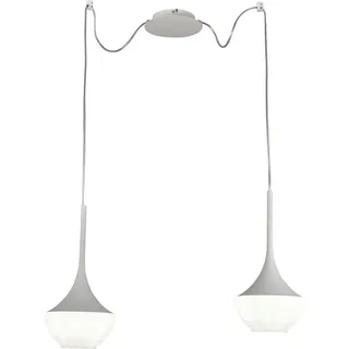 Fabas Luce Pendelleuchte , Weiß , Metall, Glas , 350 cm , ISO 9001 , höhenverstellbar , Lampen & Leuchten, Leuchtenserien