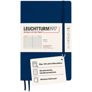 Leuchtturm1917 Notizbuch A5 Liniert Blau