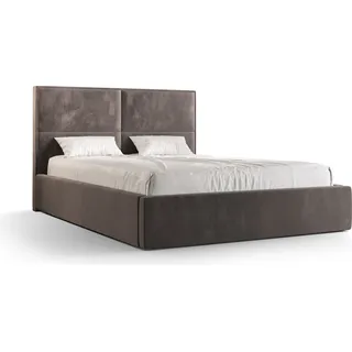 Roe Furniture | Boxspringbett - APOLLO - 180x200 cm - Dunkelgrau - mit Bettgestell und Bettkasten - Tagesbett - Polsterbetten - Bett Schlafzimmer - Dunkelgrau