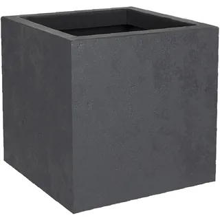 Eda Quadratischer Topf 29,5 x 29,5 x 29,5 cm Anthrazitgrau