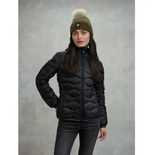 Blauer für Damen. 25WBLDC03095 Schwarze Kamelien-Wellenjacke schwarz (M), Lässig, Polyamid