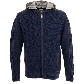 Strickjacke COUNTRY MADDOX "Strickjacke BRUNECK", Herren, Gr. 56, blau, Obermaterial: 50% Wolle WO. 50% Sonstiges Material (Ananasfaser) AM_PF ., Strickjacken Strickjacke