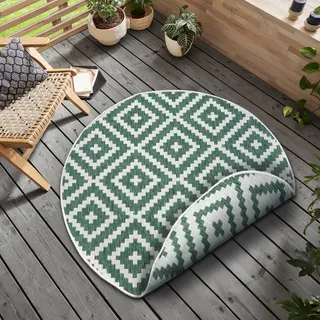 MY HOME »Ronda Wendeteppich« rund 5 mm Höhe Sisal-Optik, Flachgewebe, In- und Outdoor, geometrisches Boho Design