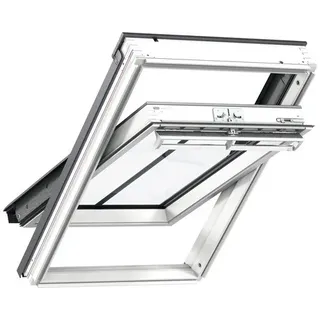 VELUX Schwingfenster GGL-66 66X118 Kiefer endlackiert weiß FK06 Holz/Alu