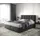 Boxspringbett Dream-Fine 160x200 cm Mikrofaser Schwarz mit Matratze und Topper