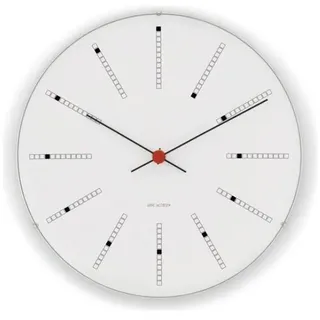 Arne Jacobsen Clocks BANKERS 21 cm Quarz-Wanduhr 21 Weiß