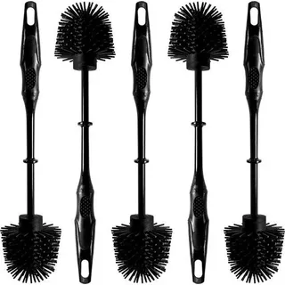 Silikon-Toilettenbürste schwarz 5-Stück Standard - Schwarz