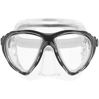 Cressi Big Eyes Evolution Crystal Mask - Revolutionäre Erwachsene Tauchmasken Crystal Silicone, Transparent/Schwarz, Einheitsgröße