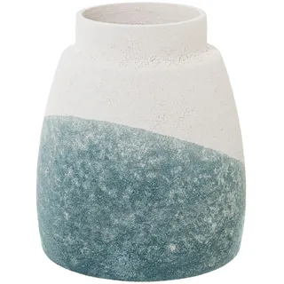 Alexandra House Living Vase, Blau, Beige, Keramik, 16 x 16 x 24 cm