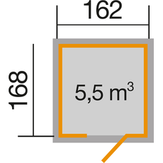 Bild von Schwedenhaus 1,62 x 1,70 m rot