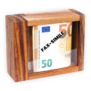 Logica Spiele Art. Geldschrank Mit Trick XL - Geheimbox - Trickkiste - Zauberkiste - Denkspiel aus Holz - Schwierigkeit 5/6 Unglaublich - Knobelspiel - Geduldspiel - Leonardo da Vinci Kollektion