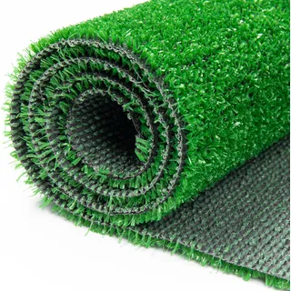 Rasenteppich Fanyo Kunstrasen Grün Höhe: 10mm Kunstrasenteppich Wetterfest Schnelltrocknend Outdoor Balkon Terrasse Garten Kunstgras 200 x 100 - Grün