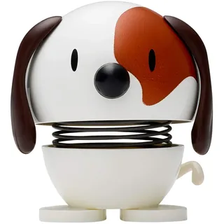 Hoptimist Tier, Hund, Wackelfigur & Glücksbringer Skandinavisch, Wohnzimmer & Schreibtisch Deko, Büro Gadget, Tolle Kleine Geschenke, 5,5 x 5,9 x 7,3 cm, Small, Weiß