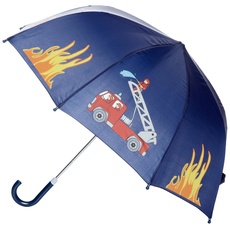 Bild Regenschirm Feuerwehr Design 448590, Kinder-Regenschirm Blau