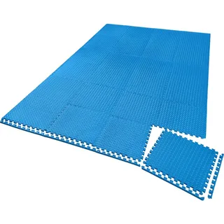 tectake Schutzmattenset , leichte Reinigung und flexibel erweiterbar, blau , Blau , Kunststoff , 246x362 cm , Teppiche und Böden, Bodenbeläge, Bodenzubehör, Bodenschutzmatten