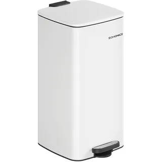 Songmics Mülleimer 30 l Wolkenweiß