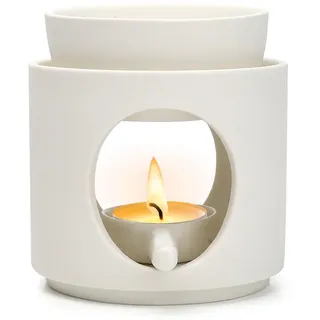 Yuragim Duftlampe für Ätherische Öle, Keramische Duftlampe Teelicht Aromalampe mit Teelichthalter & Abnehmbare Schale, Duftöl und Duftwachs Diffuser Duft Lampe, Duftstövchen für Weihnachten Wohnkultur