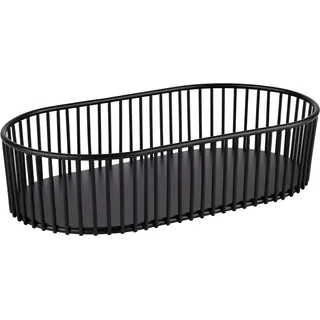 APS Korb -URBAN- 29 x 16 cm, H: 7 cm, oval Metall, schwarz