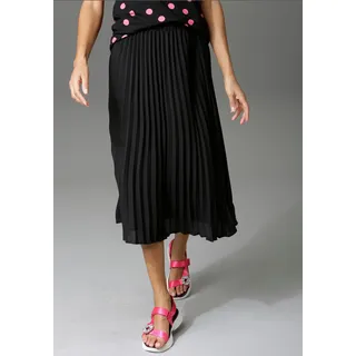 Aniston CASUAL Plisseerock schwarz