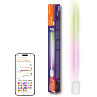 LEDVANCE LED Stehleuchte Corner Slim Aluminium/Kunststoff/Metall 80 x 8 cm inkl. Fernbedienung weiß