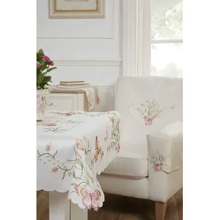 Emma Barclay Tischdecke Schmetterling, 91,4 x 91,4 cm, Rosa, 100% Polyester, 36 x 36 cm