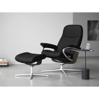 Stressless Stressless® Relaxsessel »Consul«, mit Cross Base, Größe S, M & L, Holzakzent Wenge schwarz