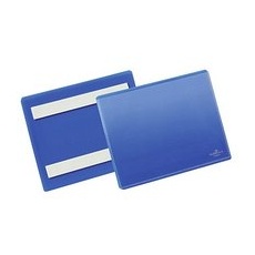 50 DURABLE Etikettentaschen blau 16,3 x 12,0 cm