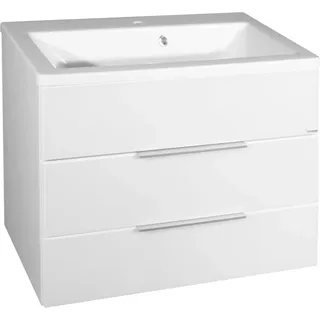Fackelmann Waschbeckenunterbau 79,5 cm Kara Weiß 2 Schubladen