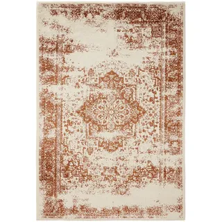 benuta Vintage-Teppich Suki 200/300 cm , Creme, Orange , Kunststoff , Vintage , Rechteckig , 200x300 cm , Oeko-Tex® Standard 100 , für Fußbodenheizung geeignet, in verschiedenen Größen erhältlich, pflegeleicht , Teppiche und Böden, Teppiche, Vintageteppiche