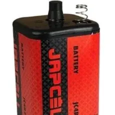 Konjac Sponge Japcell tørbatteri med fjeder 6 V, 4R25, 1 stk., Batterien + Akkus