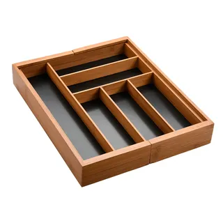 KESPER Variabler Besteckkasten aus Bambus 43 x 6 x 34 cm braun