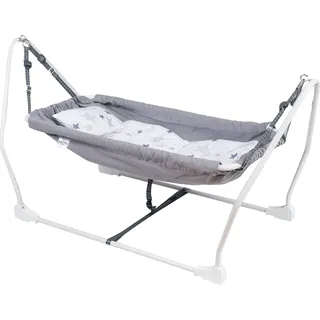 Evila Originals, Marmaris - Grey, Kinderbetten, Babyhängematte, Grau, Baumwolle, 120 x 59 x 66 cm - Grau