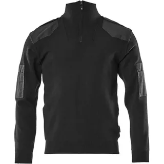Mascot Strickpullover mit kurzem Reißverschluss Schwarz 3XL