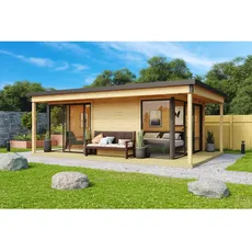 Bild Gartenhaus Domeo 3 Loggia natur«, 509 cm x 322 cm